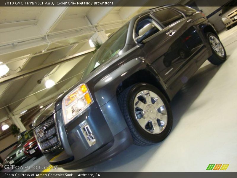 Cyber Gray Metallic / Brownstone 2010 GMC Terrain SLT AWD