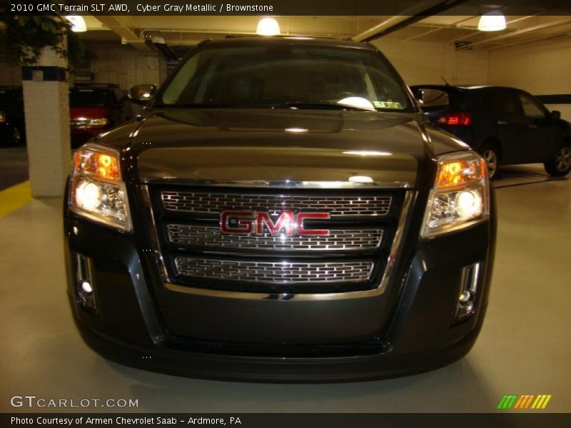 Cyber Gray Metallic / Brownstone 2010 GMC Terrain SLT AWD