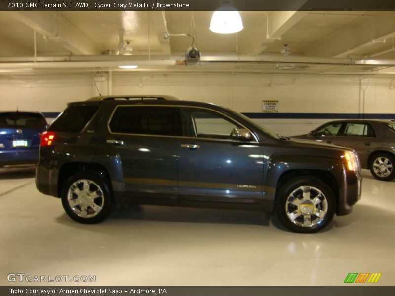 Cyber Gray Metallic / Brownstone 2010 GMC Terrain SLT AWD