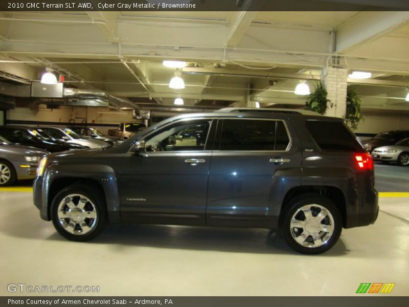 Cyber Gray Metallic / Brownstone 2010 GMC Terrain SLT AWD