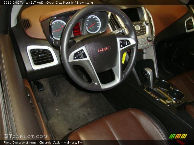 Cyber Gray Metallic / Brownstone 2010 GMC Terrain SLT AWD