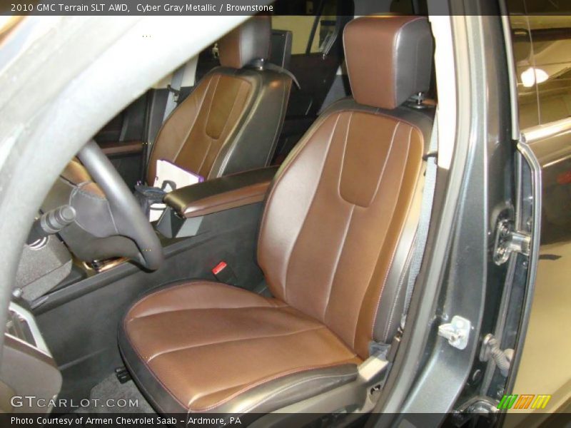 Cyber Gray Metallic / Brownstone 2010 GMC Terrain SLT AWD