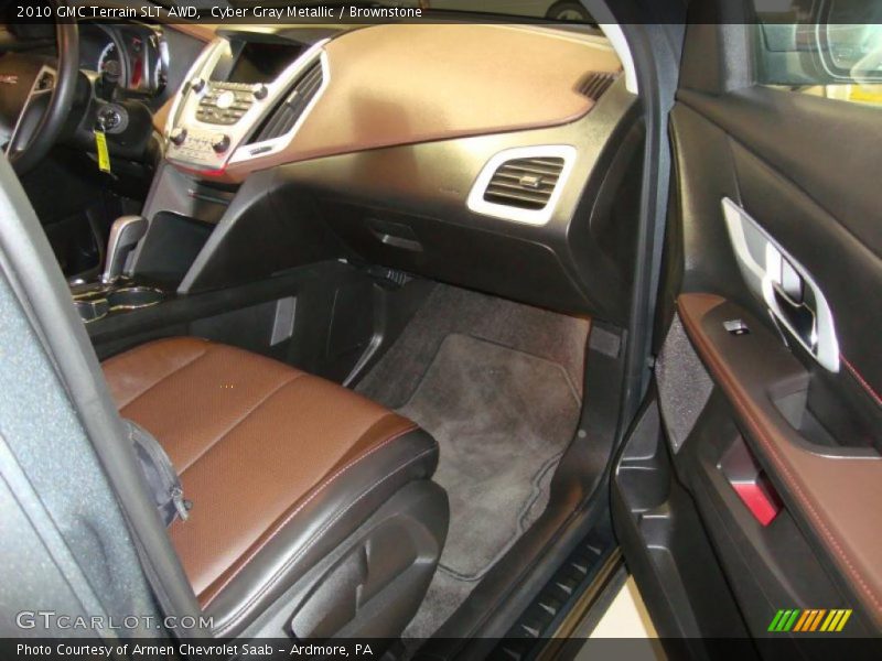 Cyber Gray Metallic / Brownstone 2010 GMC Terrain SLT AWD