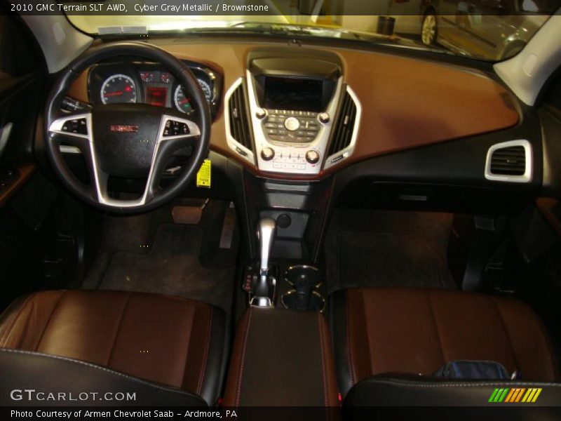Cyber Gray Metallic / Brownstone 2010 GMC Terrain SLT AWD