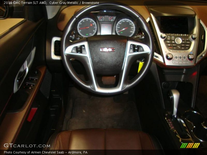 Cyber Gray Metallic / Brownstone 2010 GMC Terrain SLT AWD