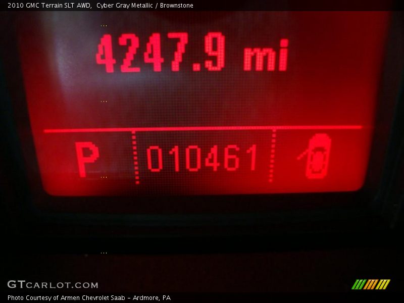 Cyber Gray Metallic / Brownstone 2010 GMC Terrain SLT AWD