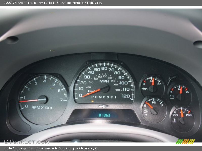 Graystone Metallic / Light Gray 2007 Chevrolet TrailBlazer LS 4x4