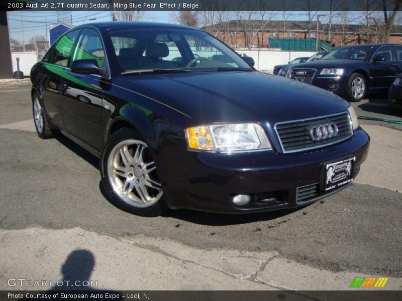 Ming Blue Pearl Effect / Beige 2003 Audi A6 2.7T quattro Sedan