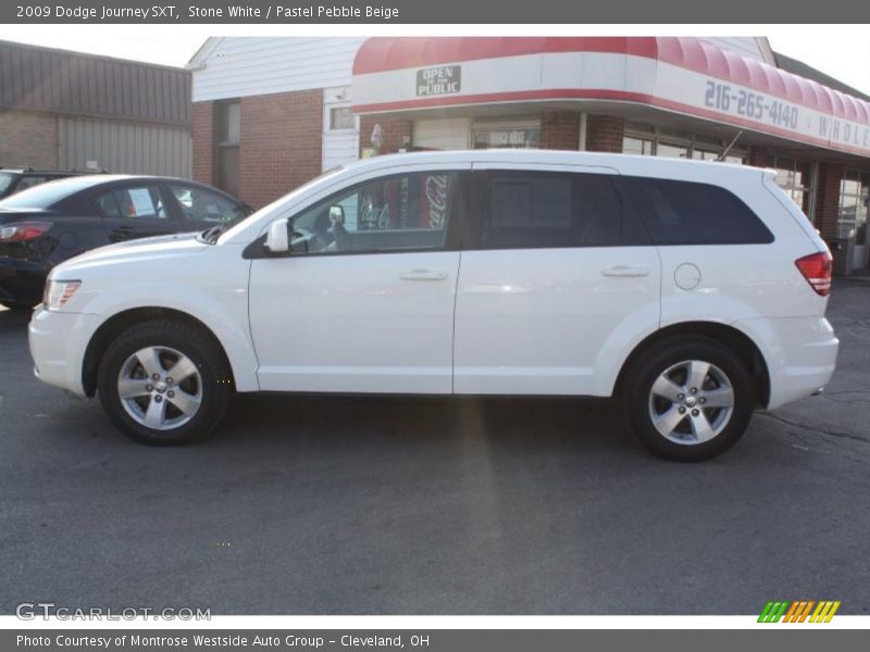 Stone White / Pastel Pebble Beige 2009 Dodge Journey SXT
