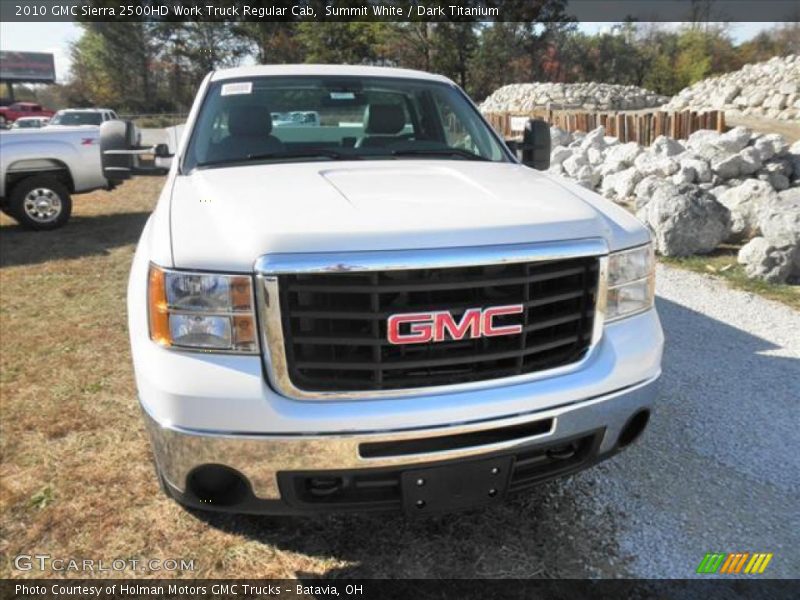 Summit White / Dark Titanium 2010 GMC Sierra 2500HD Work Truck Regular Cab