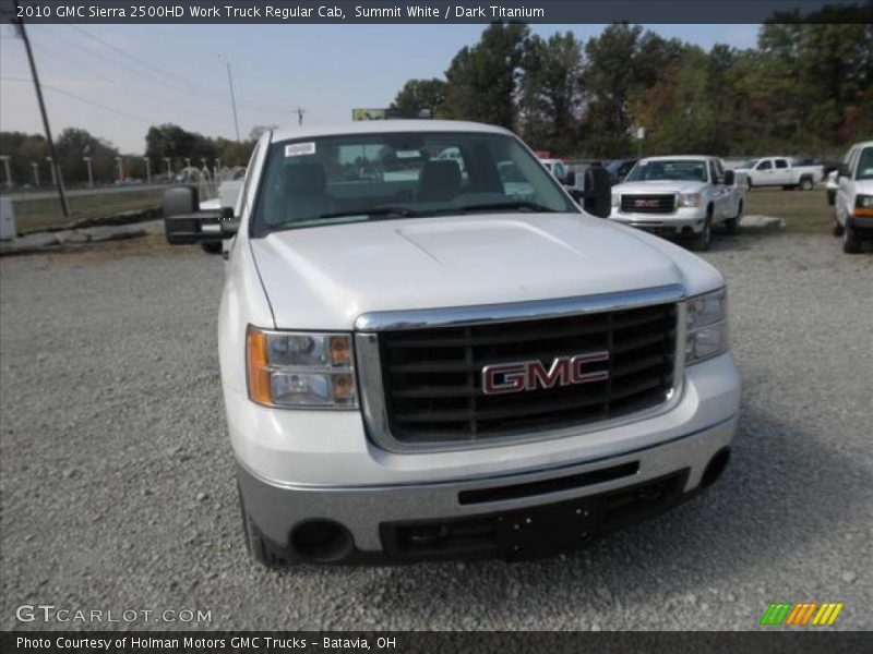 Summit White / Dark Titanium 2010 GMC Sierra 2500HD Work Truck Regular Cab