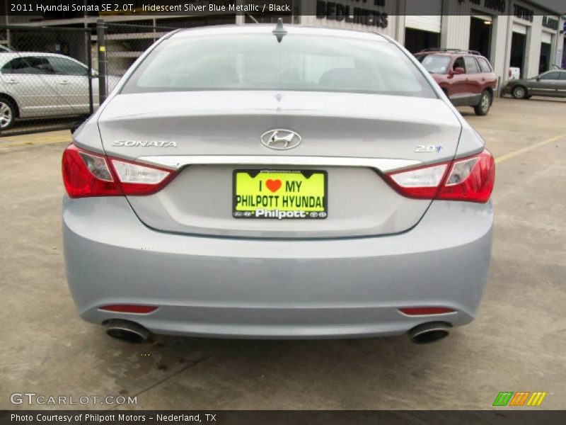 Iridescent Silver Blue Metallic / Black 2011 Hyundai Sonata SE 2.0T