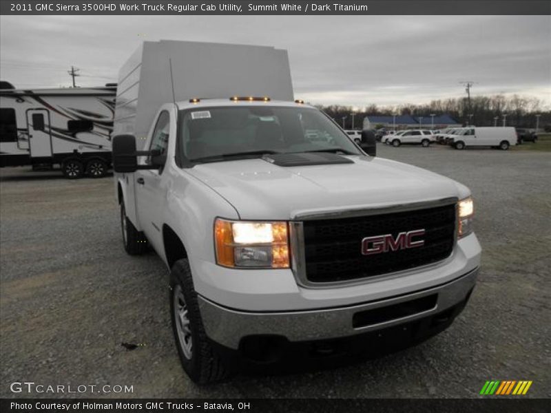 Summit White / Dark Titanium 2011 GMC Sierra 3500HD Work Truck Regular Cab Utility