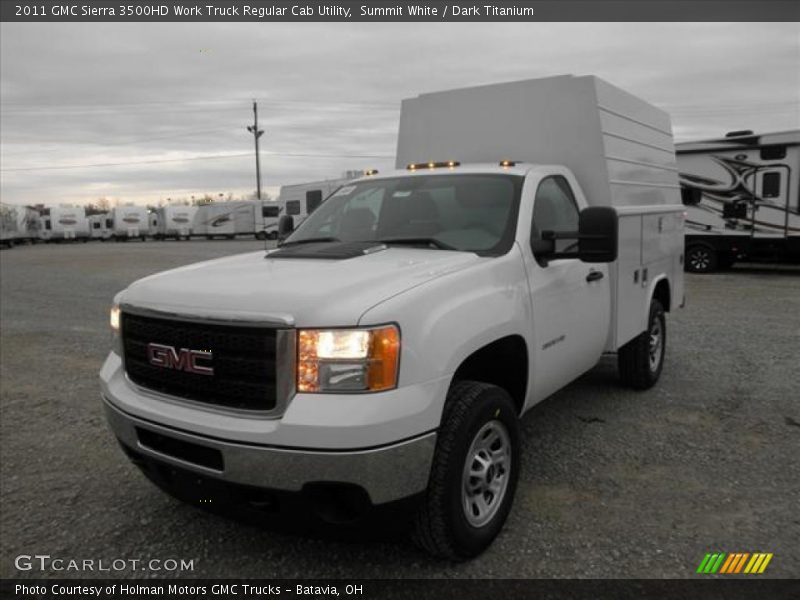 Summit White / Dark Titanium 2011 GMC Sierra 3500HD Work Truck Regular Cab Utility