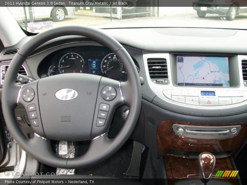 Titanium Gray Metallic / Jet Black 2011 Hyundai Genesis 3.8 Sedan