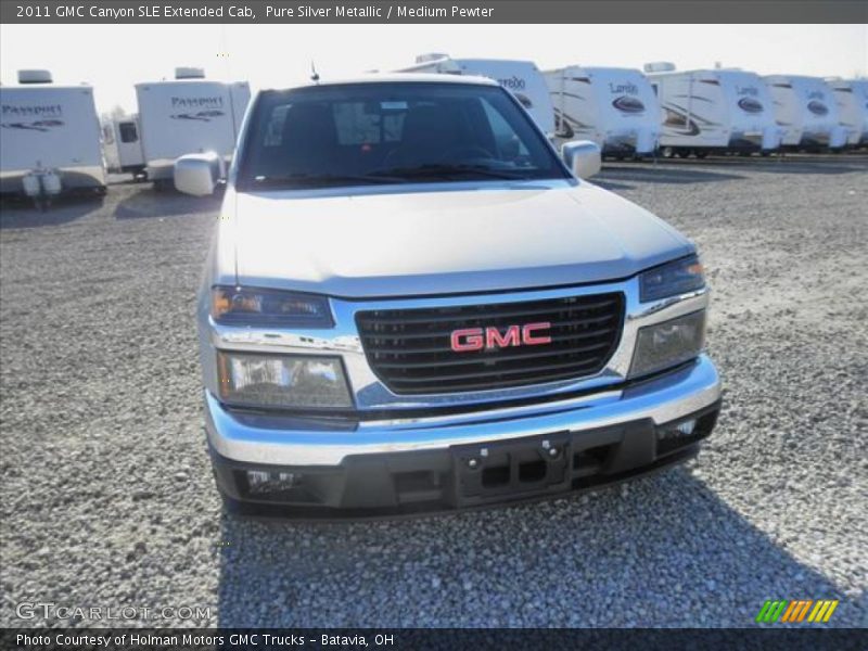 Pure Silver Metallic / Medium Pewter 2011 GMC Canyon SLE Extended Cab