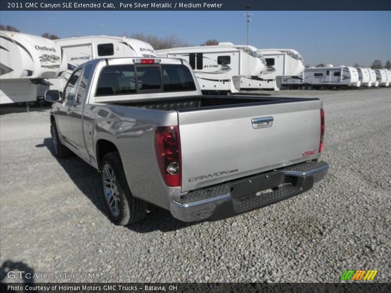 Pure Silver Metallic / Medium Pewter 2011 GMC Canyon SLE Extended Cab
