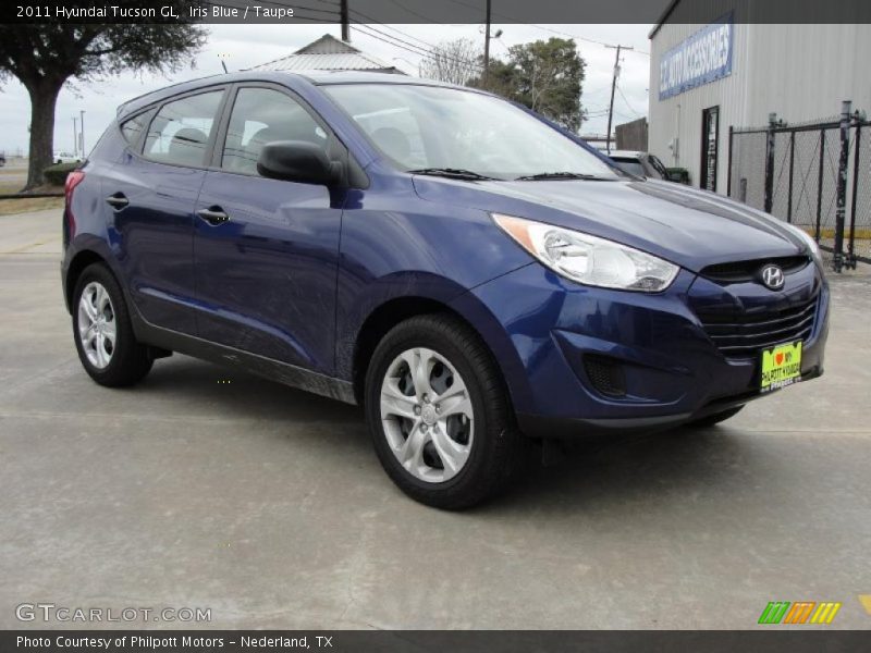 Iris Blue / Taupe 2011 Hyundai Tucson GL