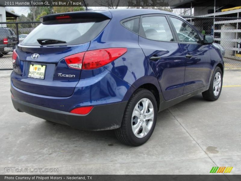 Iris Blue / Taupe 2011 Hyundai Tucson GL