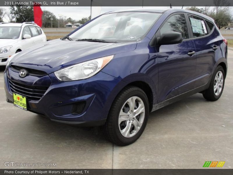 Iris Blue / Taupe 2011 Hyundai Tucson GL