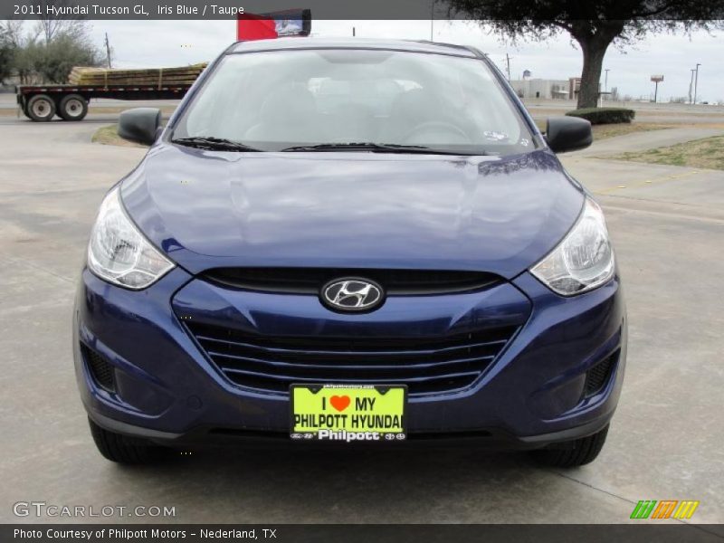 Iris Blue / Taupe 2011 Hyundai Tucson GL