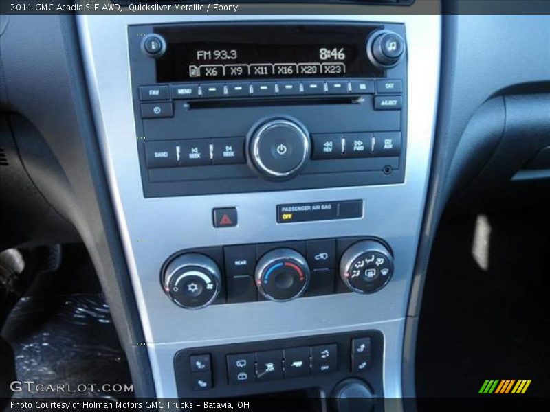 Controls of 2011 Acadia SLE AWD