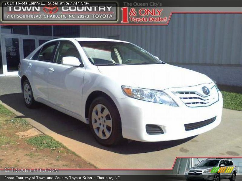 Super White / Ash Gray 2010 Toyota Camry LE