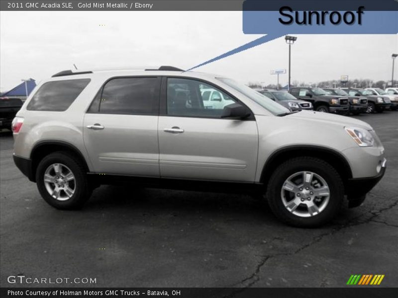 Gold Mist Metallic / Ebony 2011 GMC Acadia SLE