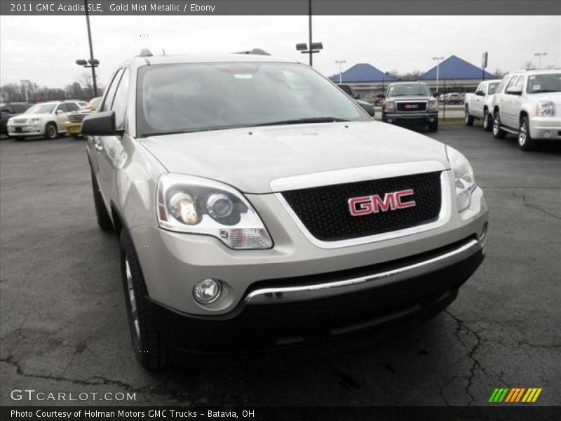 Gold Mist Metallic / Ebony 2011 GMC Acadia SLE