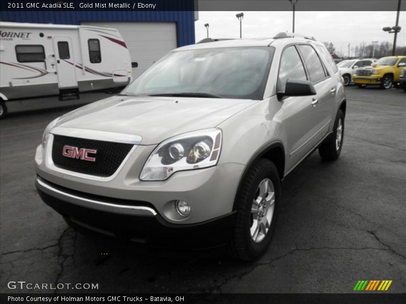 Gold Mist Metallic / Ebony 2011 GMC Acadia SLE