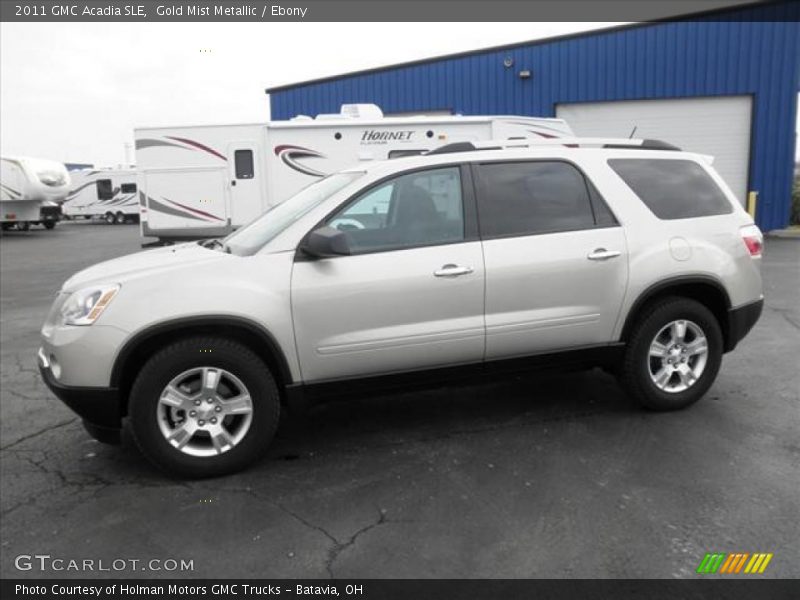 Gold Mist Metallic / Ebony 2011 GMC Acadia SLE