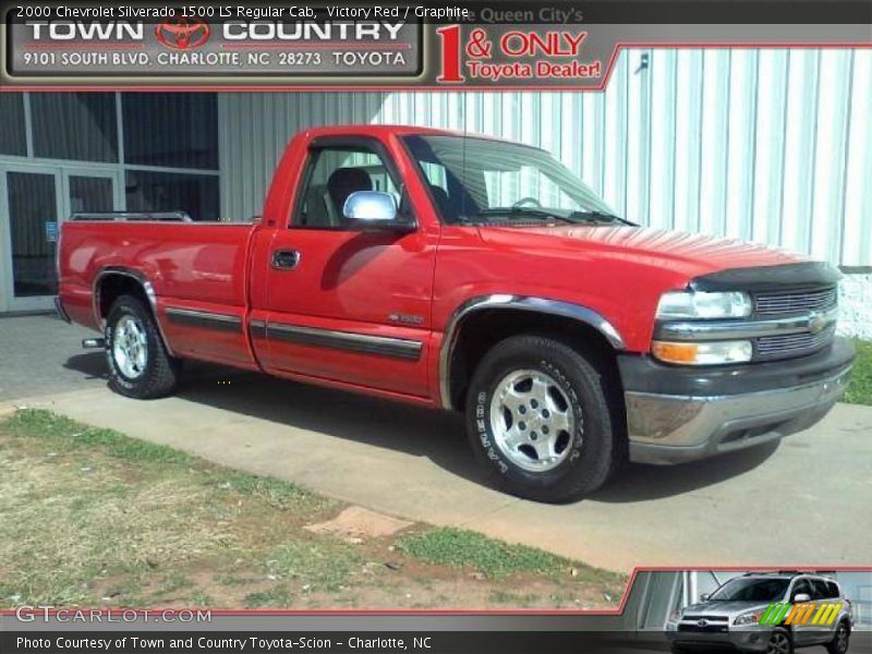 Victory Red / Graphite 2000 Chevrolet Silverado 1500 LS Regular Cab