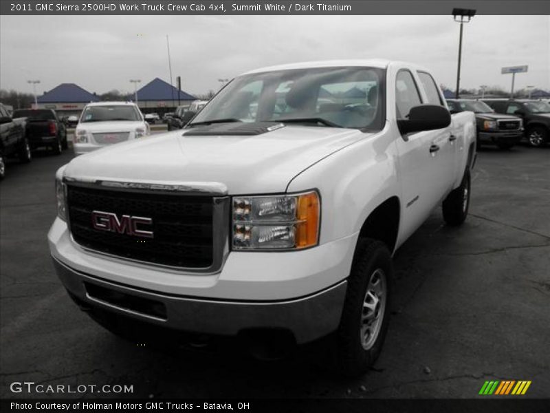 Summit White / Dark Titanium 2011 GMC Sierra 2500HD Work Truck Crew Cab 4x4