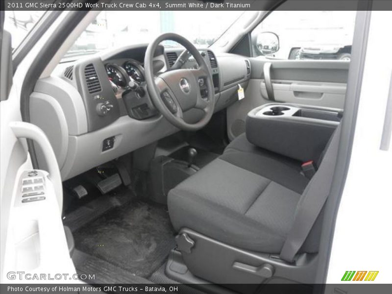 Dark Titanium Interior - 2011 Sierra 2500HD Work Truck Crew Cab 4x4 