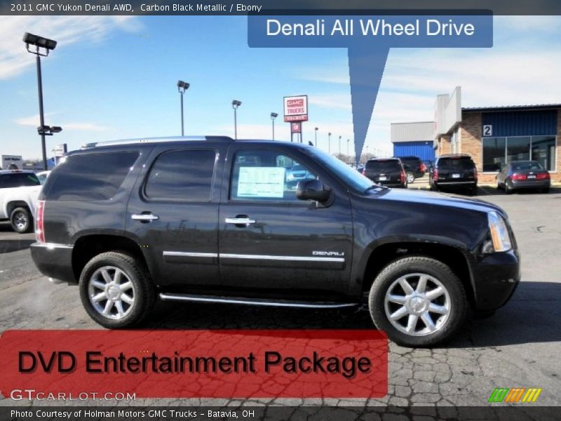 Carbon Black Metallic / Ebony 2011 GMC Yukon Denali AWD