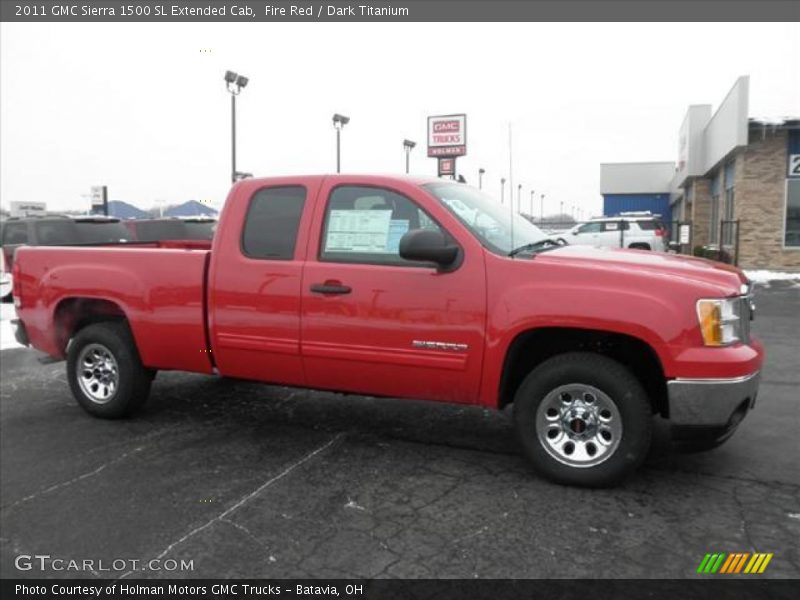 Fire Red / Dark Titanium 2011 GMC Sierra 1500 SL Extended Cab