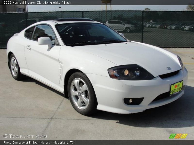 Alpine White / Black 2006 Hyundai Tiburon GS