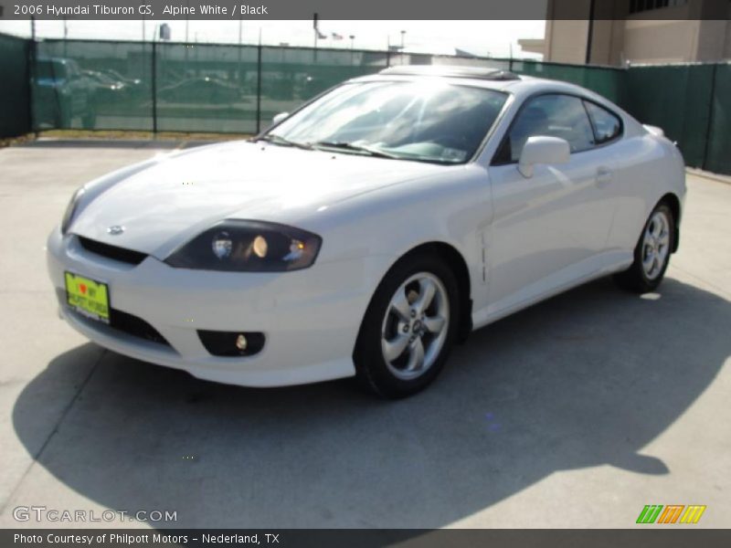 Alpine White / Black 2006 Hyundai Tiburon GS