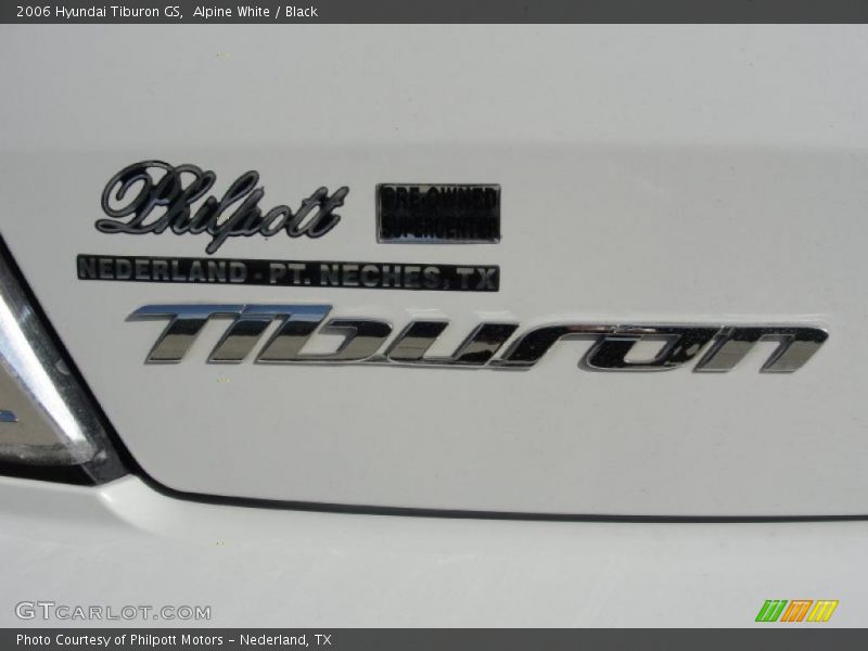 Alpine White / Black 2006 Hyundai Tiburon GS