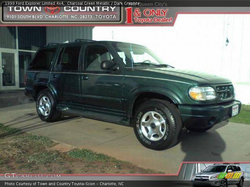 Charcoal Green Metallic / Dark Graphite 1999 Ford Explorer Limited 4x4