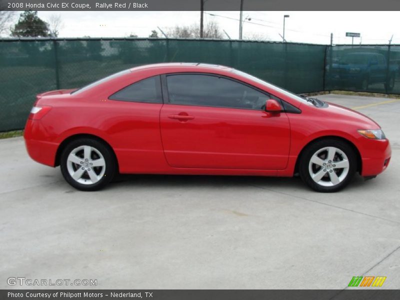 Rallye Red / Black 2008 Honda Civic EX Coupe