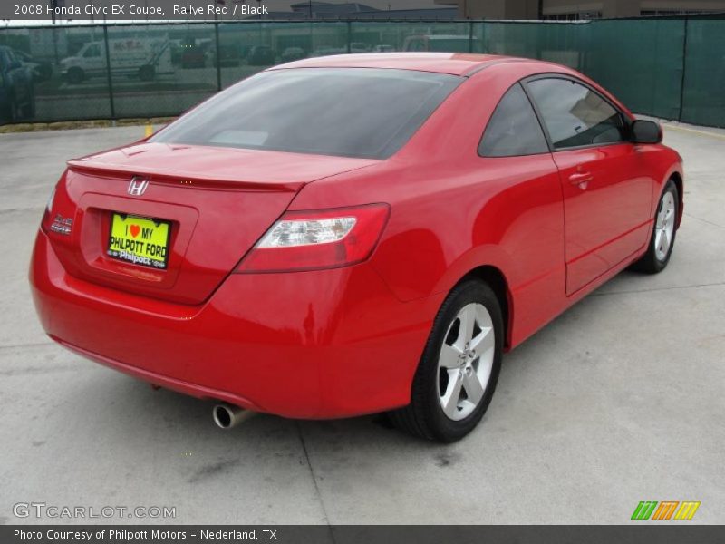 Rallye Red / Black 2008 Honda Civic EX Coupe