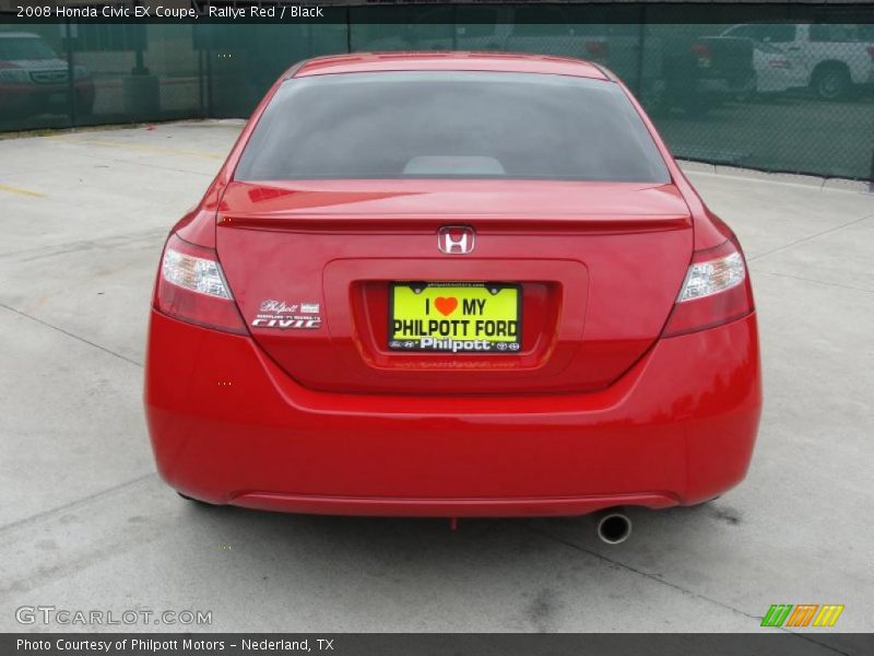 Rallye Red / Black 2008 Honda Civic EX Coupe
