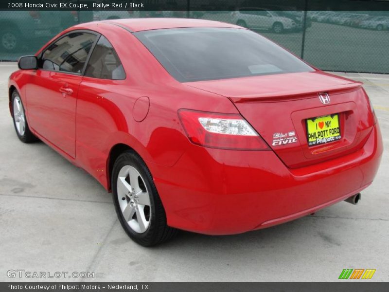 Rallye Red / Black 2008 Honda Civic EX Coupe
