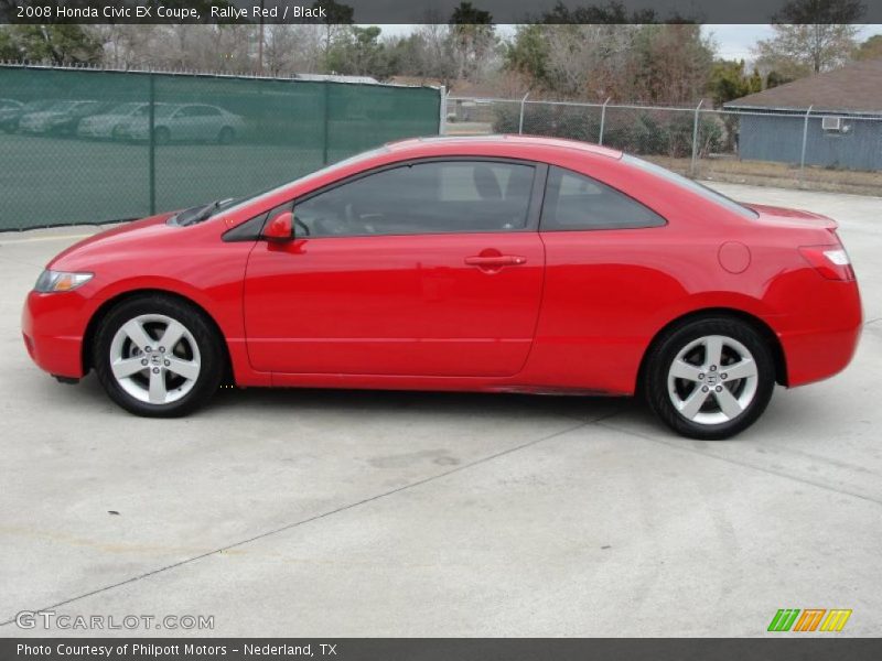 Rallye Red / Black 2008 Honda Civic EX Coupe