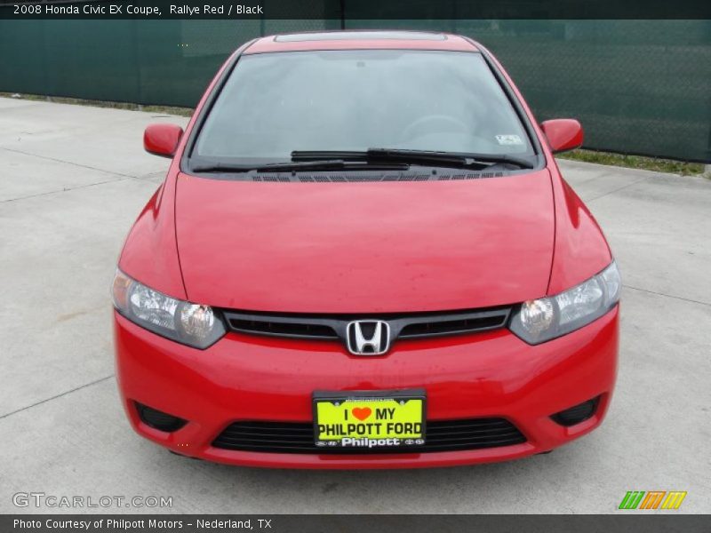 Rallye Red / Black 2008 Honda Civic EX Coupe