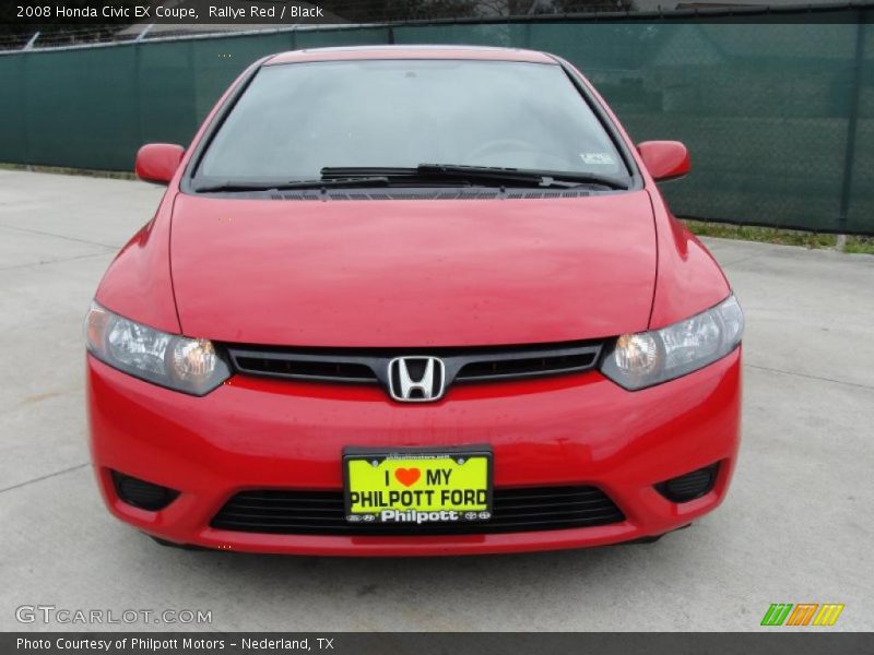 Rallye Red / Black 2008 Honda Civic EX Coupe