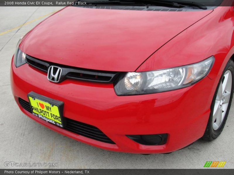 Rallye Red / Black 2008 Honda Civic EX Coupe