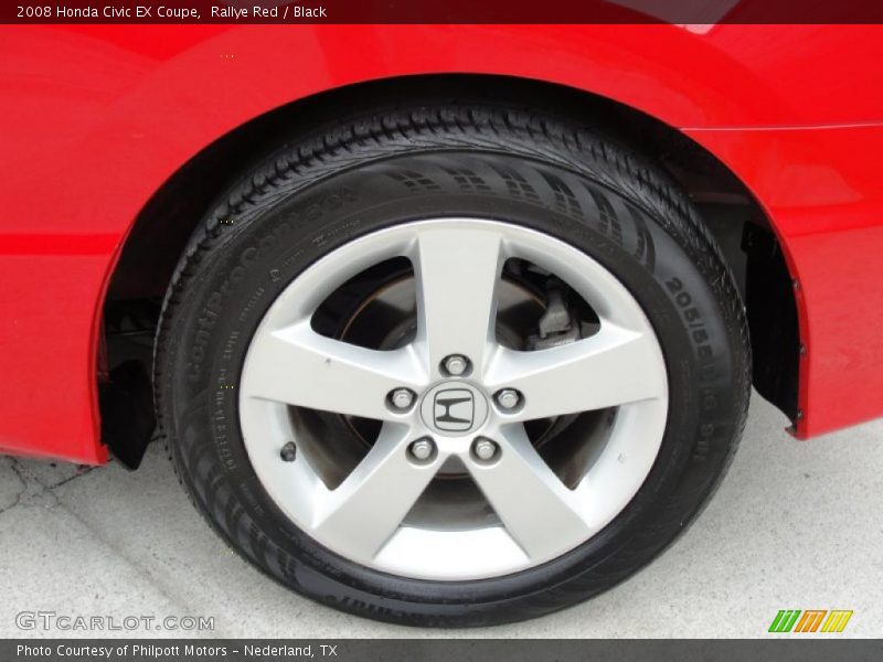Rallye Red / Black 2008 Honda Civic EX Coupe