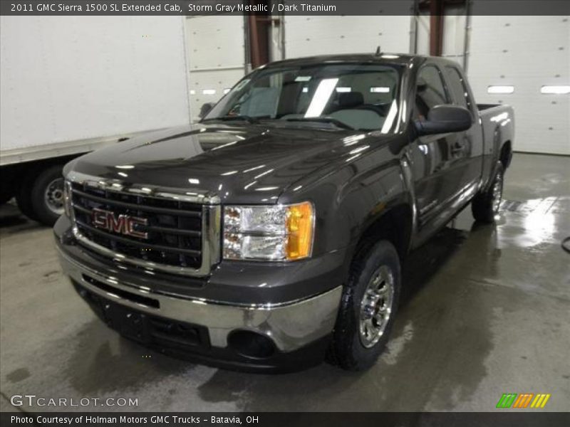 Storm Gray Metallic / Dark Titanium 2011 GMC Sierra 1500 SL Extended Cab